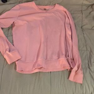 Large pink sweat shirt long sleeve